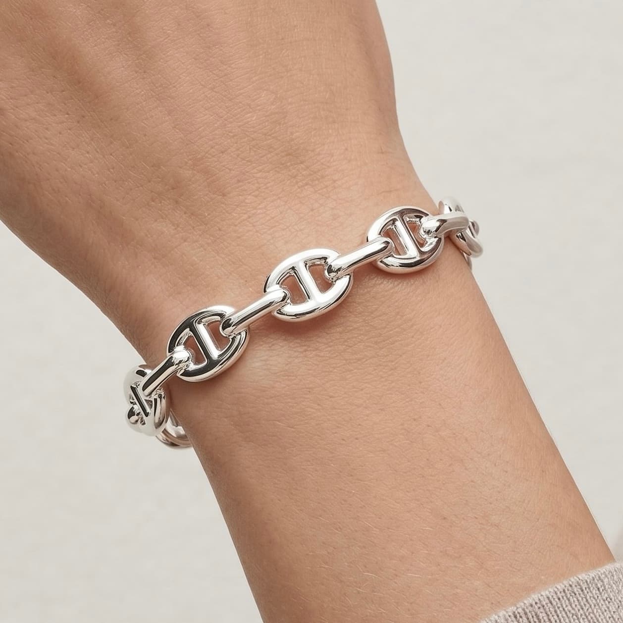 Hermès Other Standard in Silver N/A Palladium (PHW) hardware — front view