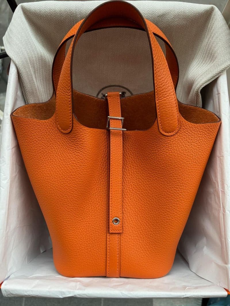 Hermès Picotin 18 18 in Orange TC PHW hardware