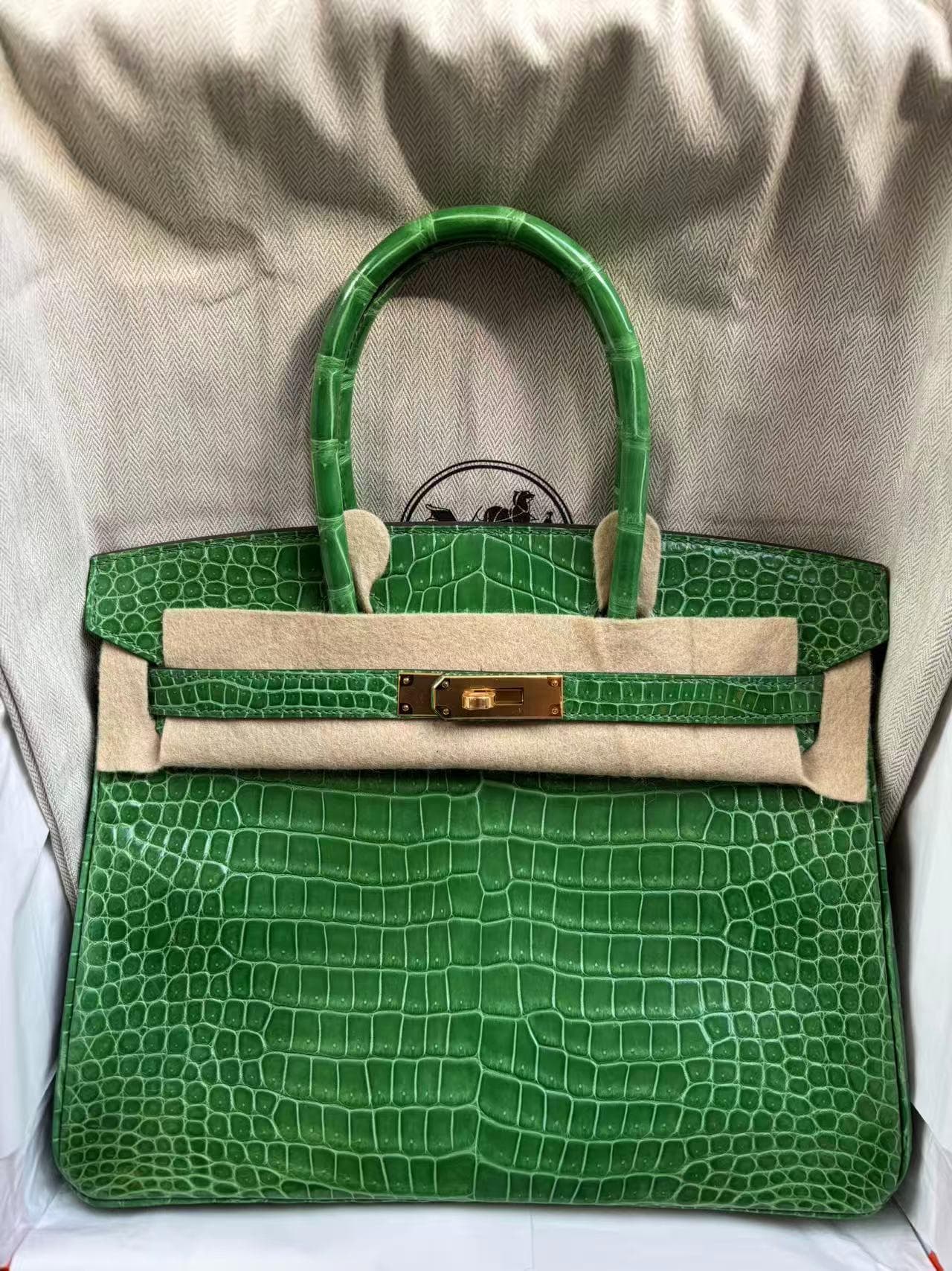 Hermès Birkin 30 30 in Cactus Gold (GHW) hardware — front view