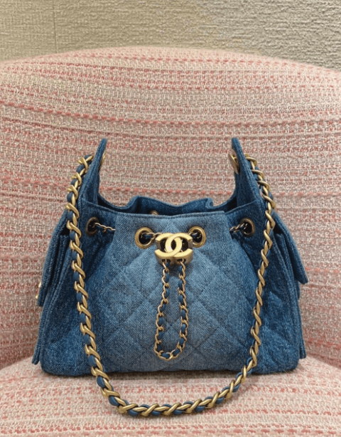 Hermès Other in Denim Blue Gold (GHW) hardware — front view