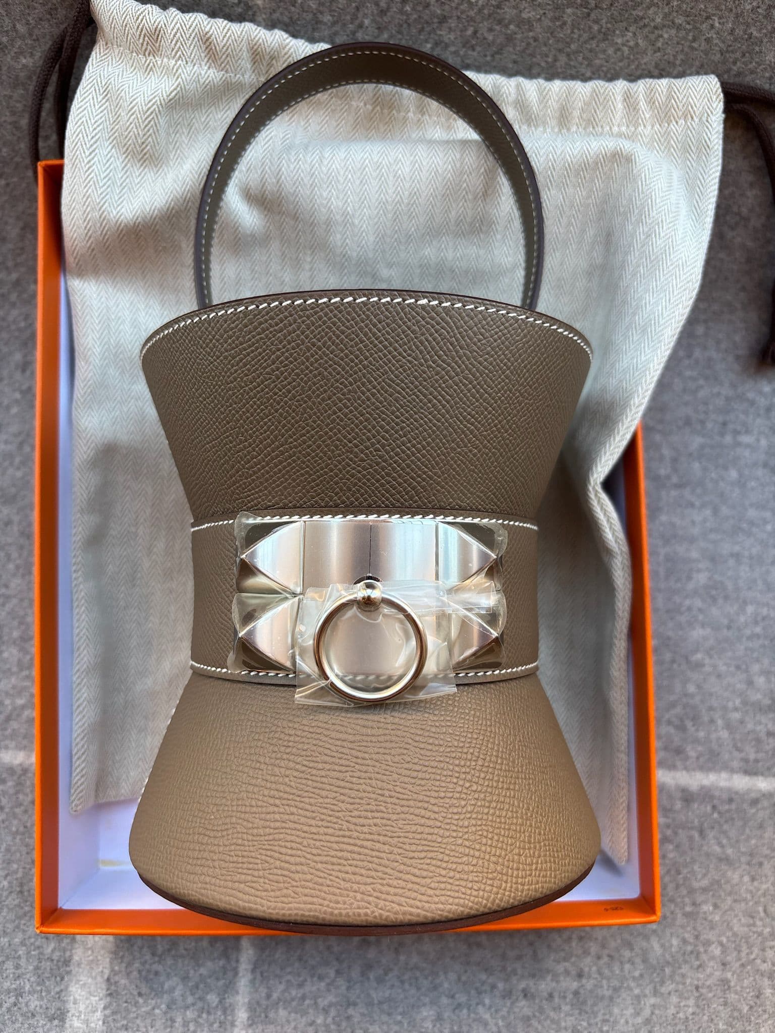 Hermès Other in Etoupe Epsom Palladium (PHW) hardware — front view
