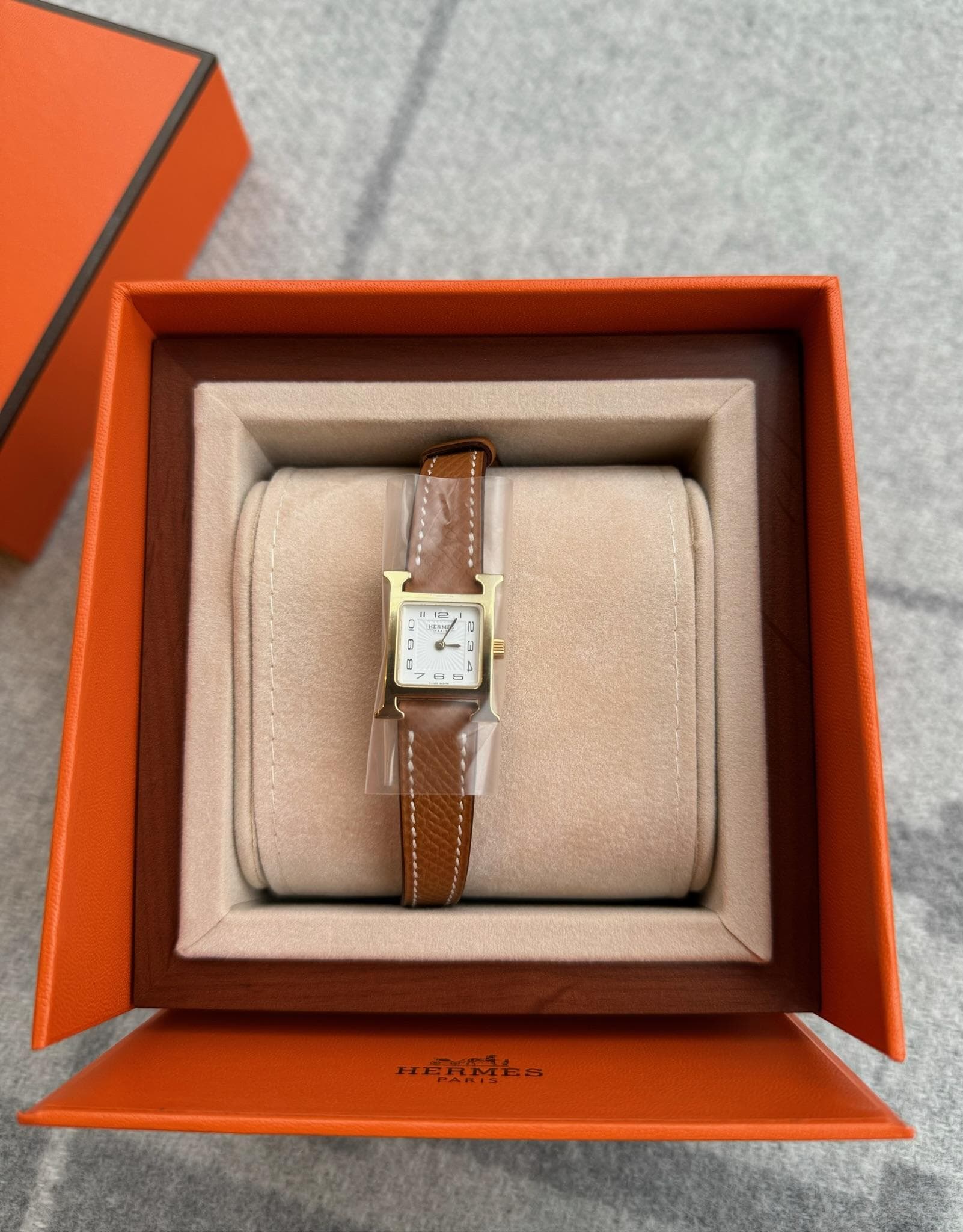 Hermès Other Mini in Gold Epsom — front view