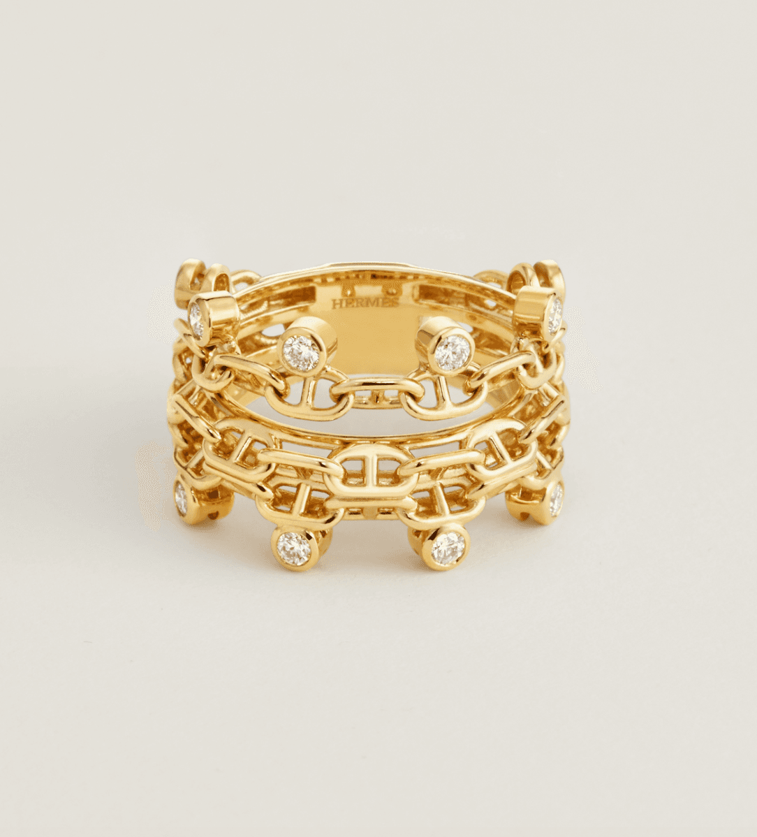 Hermès Other 54 in Yellow Gold — front view