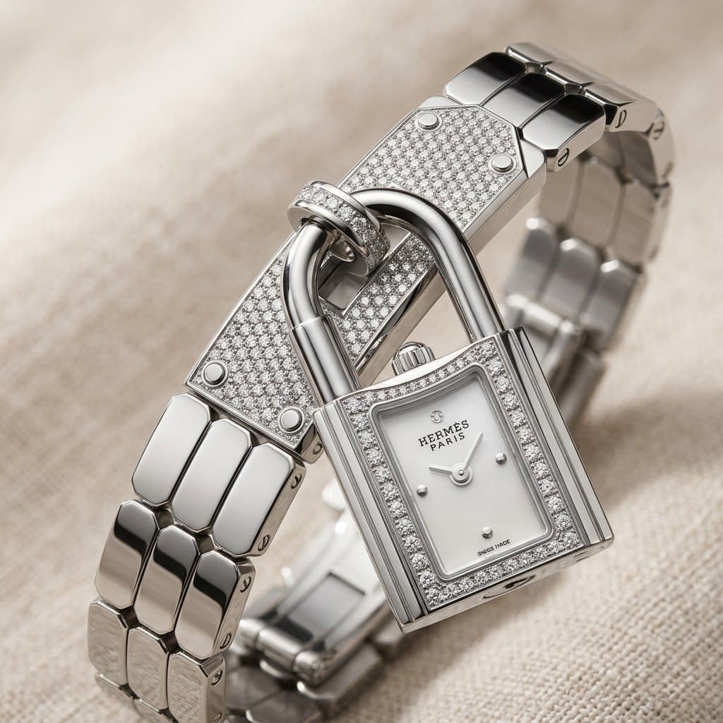 Hermès Other Mini 16mm in Steel — front view