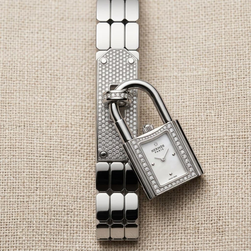 Hermès Other Mini 16mm in Steel — front view