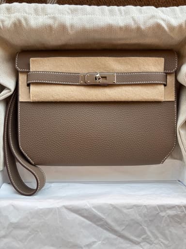 Hermès Depeches Etoupe Togo PHW