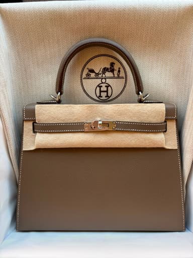 Hermès Kelly 25 Etoupe Epsom PHW
