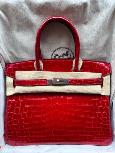 Hermès Birkin 30 Braise Shiny Niloticus Crocodile PHW