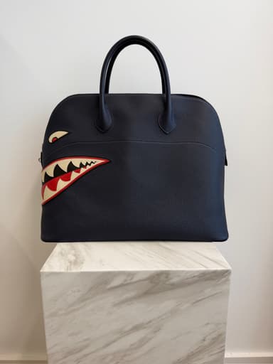 Hermès Bolide 45 Shark Bleu Nuit Togo Palladium Hardware
