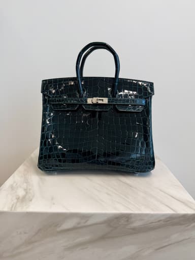 Hermès Birkin 25 Vert Cypress Shiny Nilo Palladium Hardware