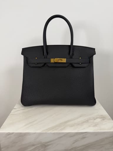Hermès Birkin 30 Black Togo Gold Hardware