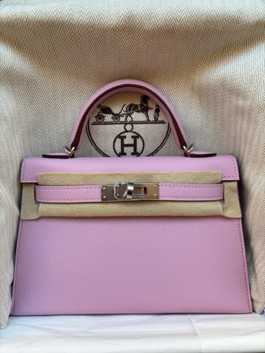 Hermès Kelly Mini Mauve Sylvestre Epsom PHW