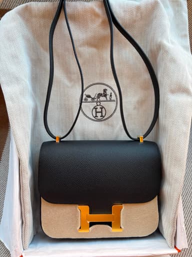 Hermès Mini Constance Noir Epsom GHW