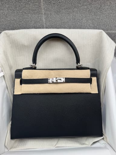 Hermès Kelly 25 Black Epsom PHW