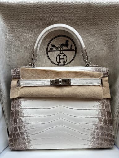 Hermès Kelly 25 Himalayan Niloticus Crocodile PHW