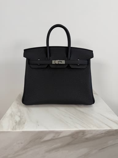 Hermès Birkin 25 Black Togo Palladium Hardware