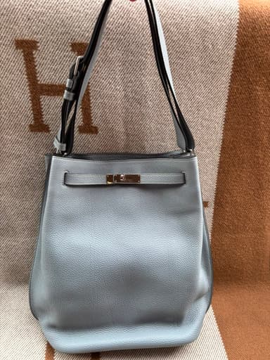 Hermès So Kelly 26 Bleu Pale Togo PHW