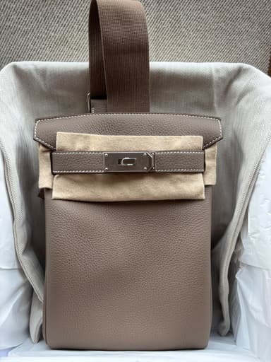 Hermès HAC à Dos PM Etoupe Togo PHW