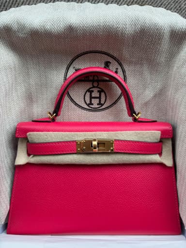 Hermès Mini Kelly Rose Extrême Epsom GHW