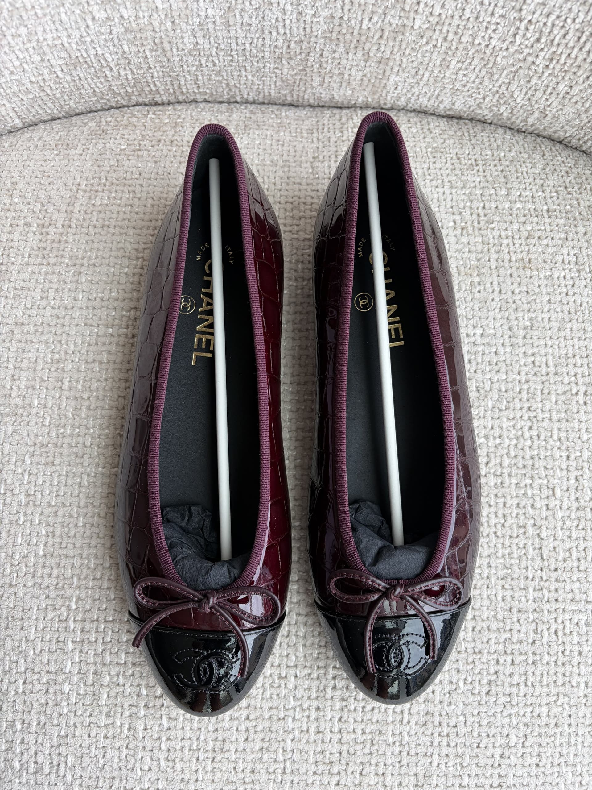 Chanel Other 39 in Burgundy — front view