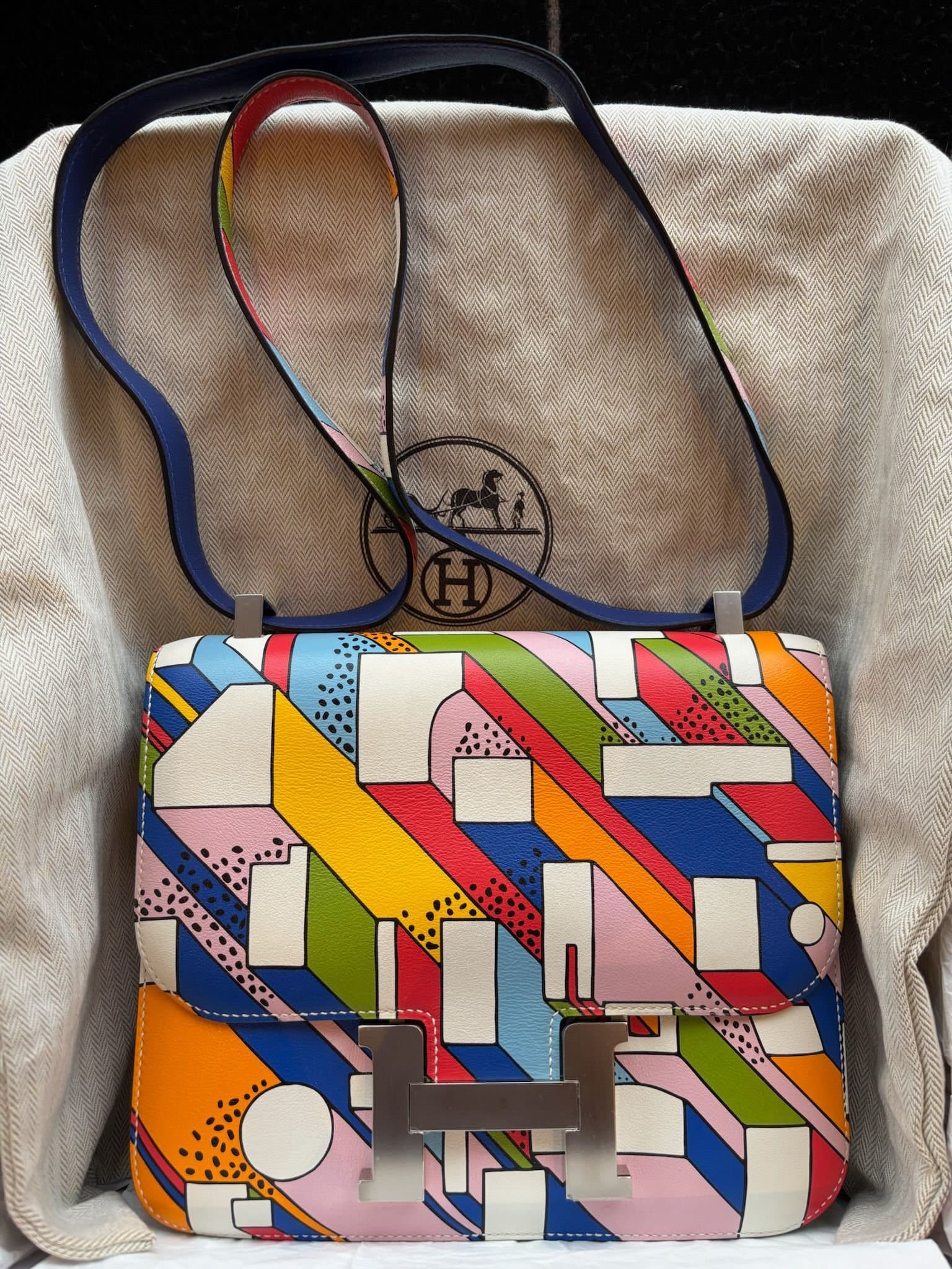 Hermès Constance 24 in Multicolour PHW hardware